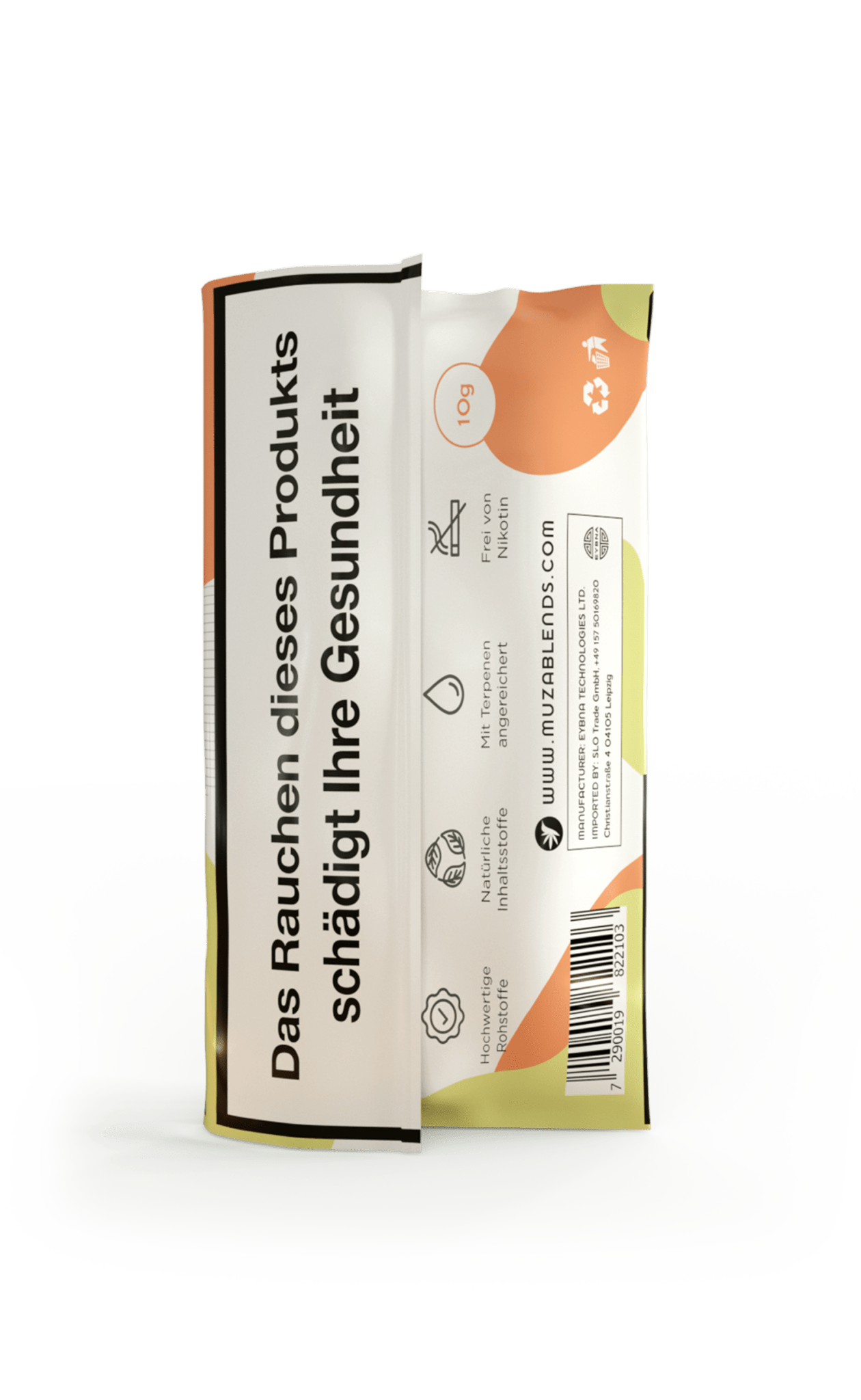 MUZA HEMP CLEMENTINE Tabakersatz, nikotinfrei, Hanffasern 10g - Bud Brothers