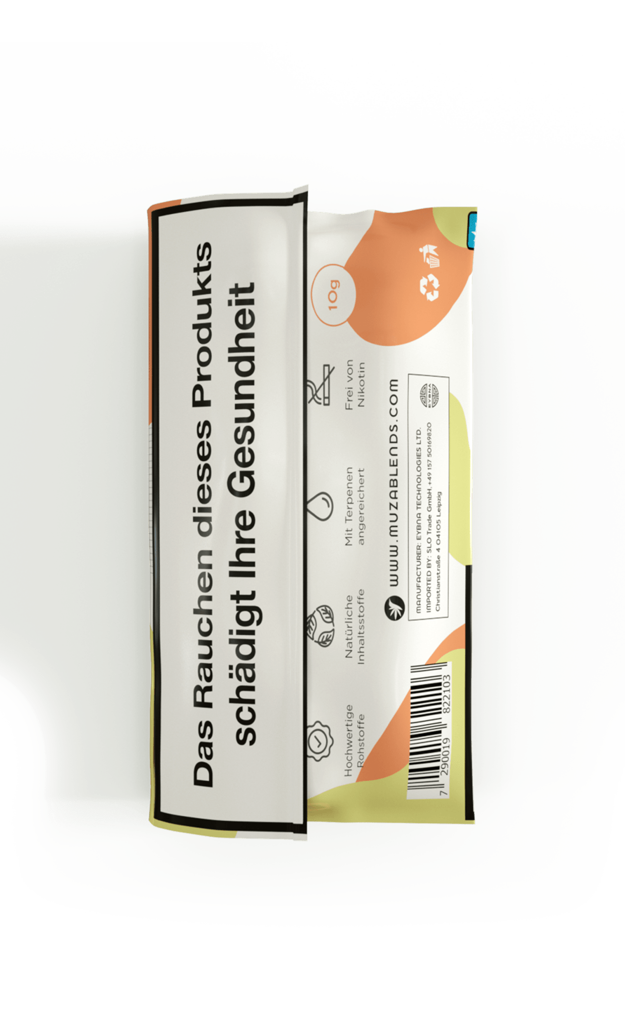 MUZA HEMP CLEMENTINE Tabakersatz, nikotinfrei, Hanffasern 10g - Bud Brothers